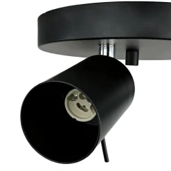 Easylight Deckenstrahler 3-flammig Schwarz Metall Ø 20 cm GU10* Deckenleuchten|Flurlampen