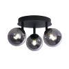 Searchlight Deckenstrahler 3-flammig Schwarz Rauchgrau G9 D: 34 cm* Deckenleuchten|Flurlampen