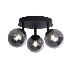 Searchlight Deckenstrahler 3-flammig Schwarz Rauchgrau G9 D: 34 cm* Deckenleuchten|Flurlampen