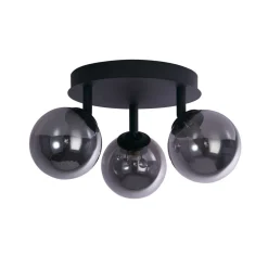 Searchlight Deckenstrahler 3-flammig Schwarz Rauchgrau G9 D: 34 cm* Deckenleuchten|Flurlampen