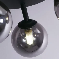 Searchlight Deckenstrahler 3-flammig Schwarz Rauchgrau G9 D: 34 cm* Deckenleuchten|Flurlampen