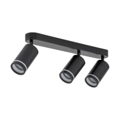 TK Lighting Deckenstrahler 3-flammig Schwarz 55 cm lang Metall GU10* Deckenleuchten|Spots
