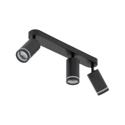 TK Lighting Deckenstrahler 3-flammig Schwarz 55 cm lang Metall GU10* Deckenleuchten|Spots