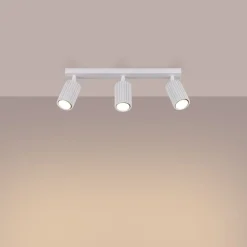 Sollux Deckenstrahler 3-flammig Weiß GU10 B: 45 cm klein Aluminium* Flurlampen|Wohnzimmerlampen