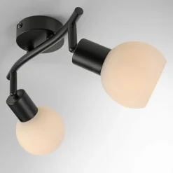 Just Light Deckenstrahler Glas Metall 43 cm inkl E14 5 W flexibel* Flurlampen|Bürolampen