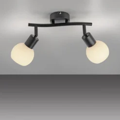 Just Light Deckenstrahler Glas Metall 43 cm inkl E14 5 W flexibel* Flurlampen|Bürolampen