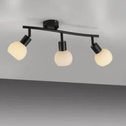 Just Light Deckenstrahler Glas Metall inkl E14 3000 K flexibel* Flurlampen|Bürolampen