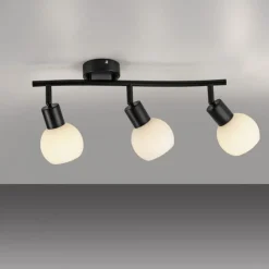 Just Light Deckenstrahler Glas Metall inkl E14 3000 K flexibel* Flurlampen|Bürolampen