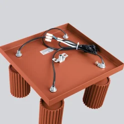 Sollux Deckenstrahler GU10 4-flammig B: 25 cm klein quadratisch Rot* Flurlampen|Wohnzimmerlampen