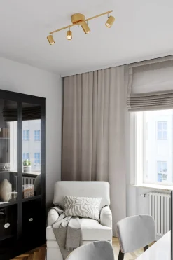 By Rydéns Deckenstrahler GU10 4-flammig länglich 83 cm in Gold* Flurlampen|Wohnzimmerlampen