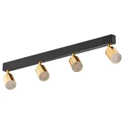 TK Lighting Deckenstrahler GU10 Gold Schwarz 4-flammig 83 cm lang Metall* Deckenleuchten|Flurlampen
