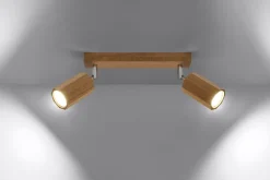Sollux Deckenstrahler Holz länglich 30 cm 2-flammig GU10 Modern* Deckenleuchten|Flurlampen