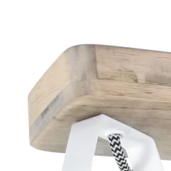 Steinhauer Deckenstrahler Holz Metall Weiß 59 cm E27 beweglich* Deckenleuchten|Spots