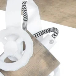 Steinhauer Deckenstrahler Holz Metall Weiß 59 cm E27 beweglich* Deckenleuchten|Spots