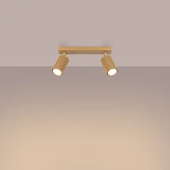 Sollux Deckenstrahler in Gold 2-flammig GU10 B: 30 cm schwenkbar* Flurlampen|Wohnzimmerlampen