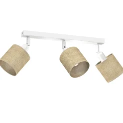 Sale Luminex Deckenstrahler Jute Metall Weiß 45 cm E27 flexibel