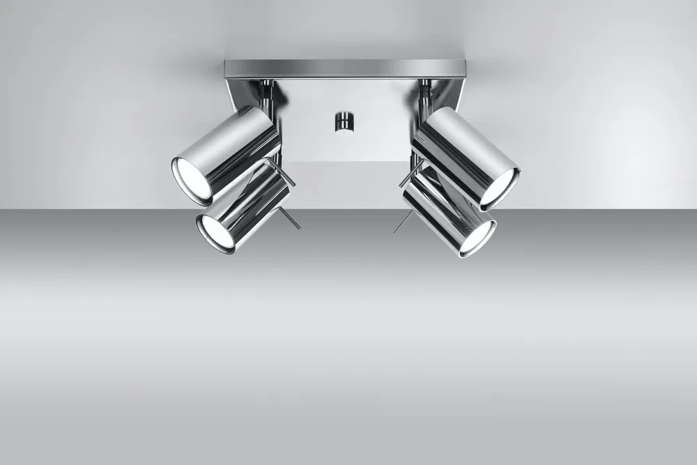 Sollux Deckenstrahler Metall 4-flammig Chrom B: 25 cm GU10* Wohnzimmerlampen|Moderne Lampen