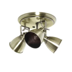 Easylight Deckenstrahler Metall 3-flammig in Messing rund* Deckenleuchten|Flurlampen