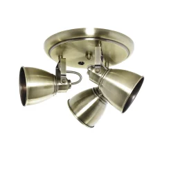 Easylight Deckenstrahler Metall 3-flammig in Messing rund* Deckenleuchten|Flurlampen