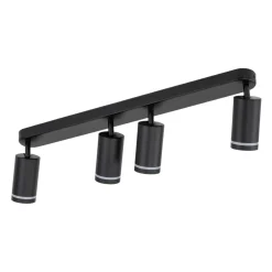 Outlet TK Lighting Deckenstrahler Metall Schwarz 74 cm lang 4-flammig GU10
