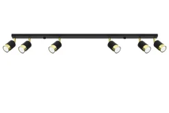 Discount Sollux Deckenstrahler Metall Schwarz Gold 117 cm lang HAMIDE