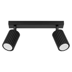 Outlet Sollux Deckenstrahler Modern B: 30 cm klein 2-flammig GU10 Schwarz