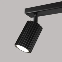 Outlet Sollux Deckenstrahler Modern B: 30 cm klein 2-flammig GU10 Schwarz