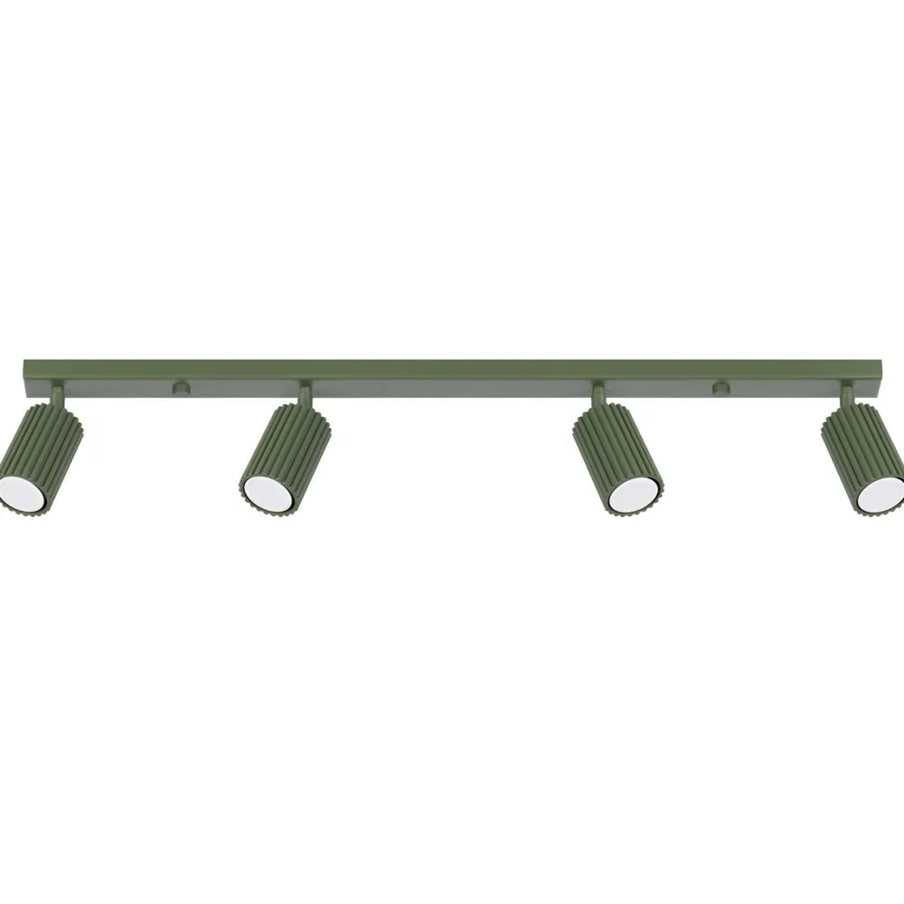 Sollux Deckenstrahler Modern GU10 4-flammig 81 cm lang in Grün* Flurlampen|Wohnzimmerlampen