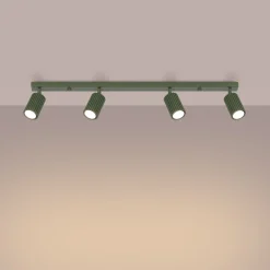 Sollux Deckenstrahler Modern GU10 4-flammig 81 cm lang in Grün* Flurlampen|Wohnzimmerlampen
