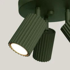 Sollux Deckenstrahler Modern rund Ø 19,5 cm klein Grün 3x GU10