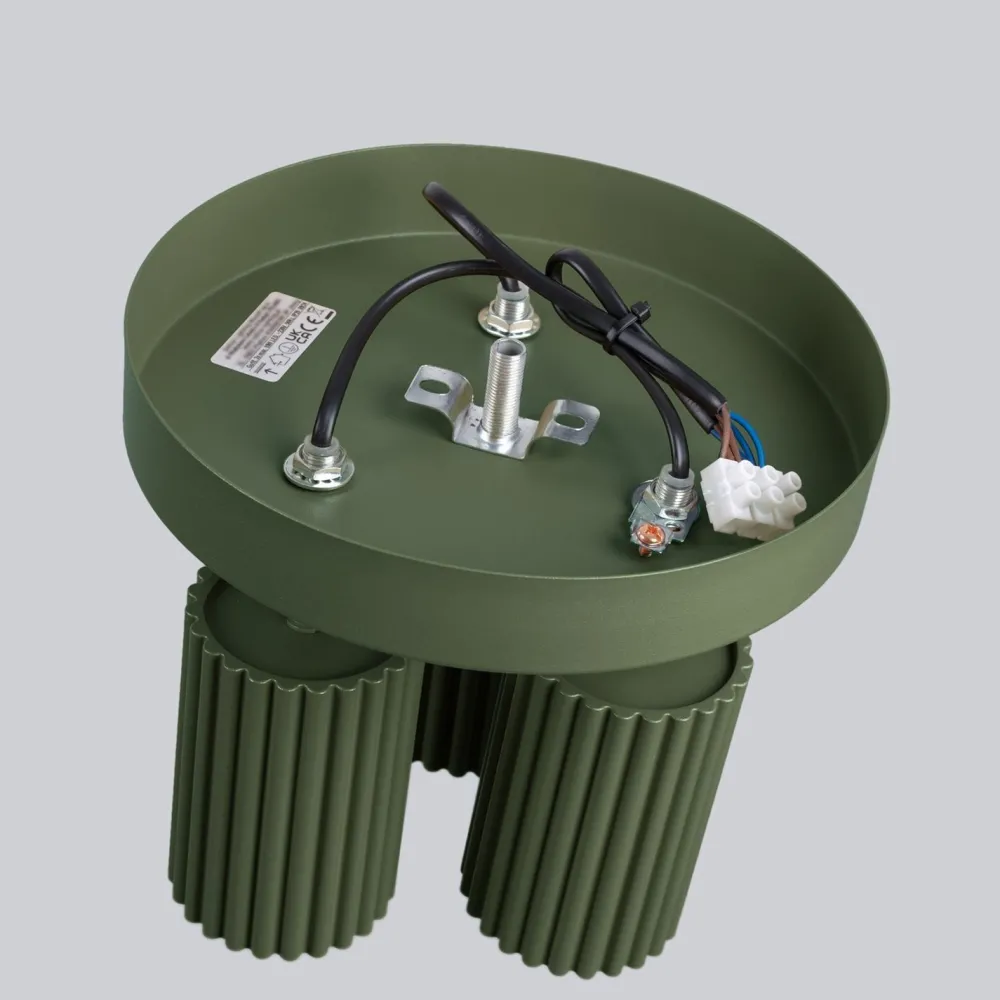 Sollux Deckenstrahler Modern rund Ø 19,5 cm klein Grün 3x GU10