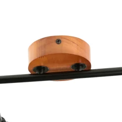 Easylight Deckenstrahler Retro Design Holz Metall 2-flammig E14* Holzlampen|Küchenlampen