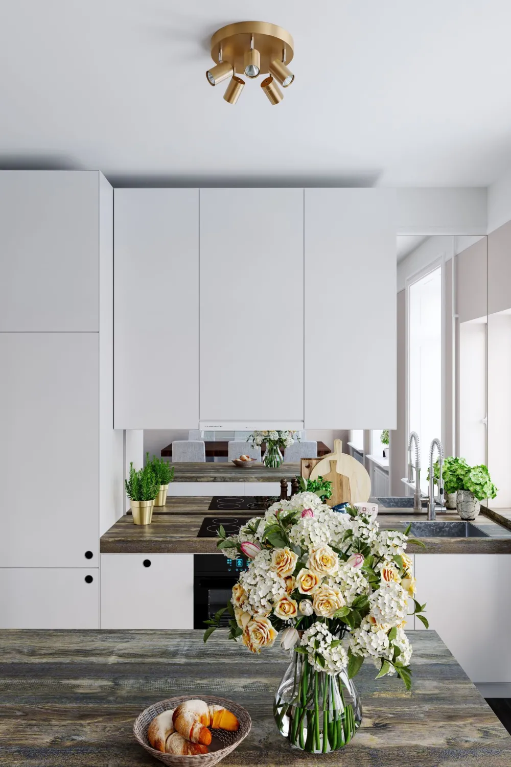 Sale By Rydéns Deckenstrahler rund Ø 30 cm klein GU10 4-flammig in Gold