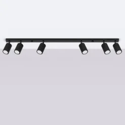 Sale Sollux Deckenstrahler Schwarz 117 cm lang flammig GU10 schwenkbar