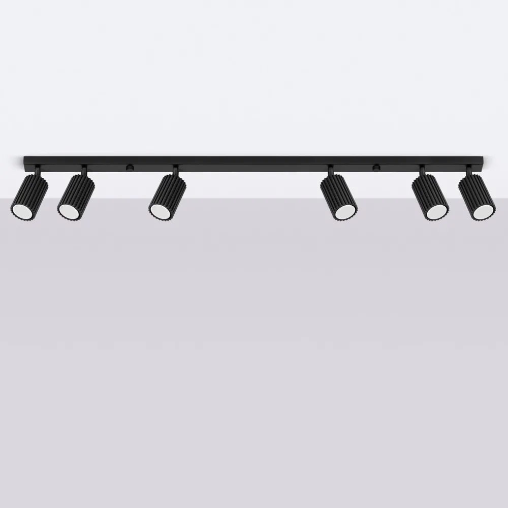 Sale Sollux Deckenstrahler Schwarz 117 cm lang flammig GU10 schwenkbar