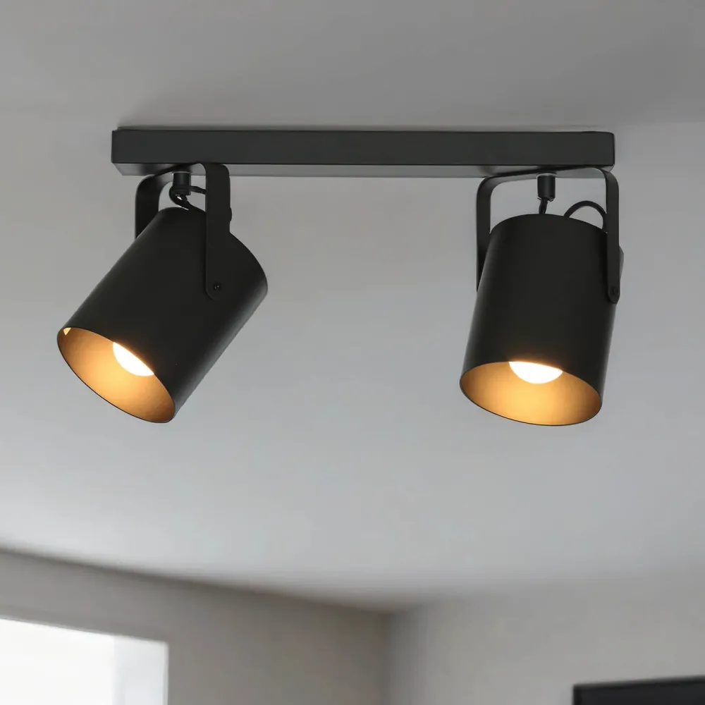 Easylight Deckenstrahler Schwarz 2 flmg E27