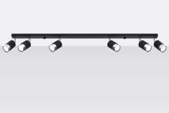 Discount Sollux Deckenstrahler Schwarz Chrom 117 cm lang schwenkbar