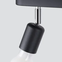 Best Sollux Deckenstrahler Schwarz 3-flammig schwenkbar E27 Metall