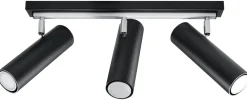 Sollux Deckenstrahler Schwarz 3-flammig GU10 Metall Spot Lampe* Deckenleuchten|Flurlampen