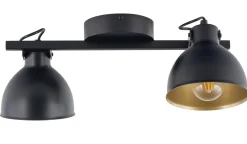 Sigma Deckenstrahler Schwarz Gold flexibel E27 Industrie Stil* Industrie Lampen|Küchenlampen