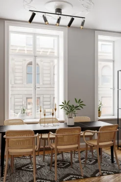 Best By Rydéns Deckenstrahler Schwarz Gold L: 110 cm 4-flammig GU10