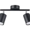 Sollux Deckenstrahler Schwarz Metall 2-flammig klein GU10 DALIT* Küchenlampen|Esszimmer Lampen