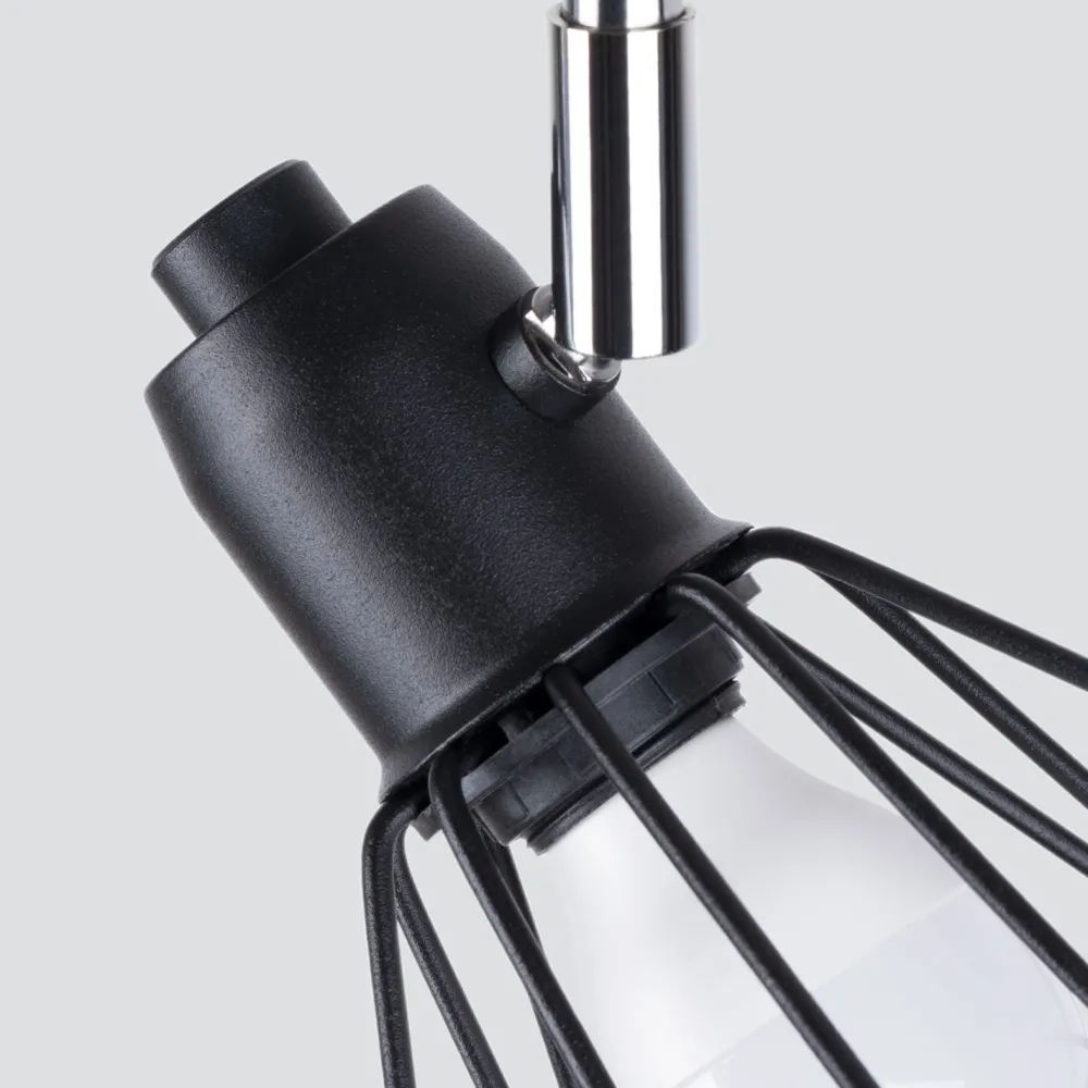 Sale Sollux Deckenstrahler Schwarz Retro 3-flammig Metall E27