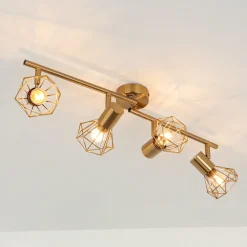 Easylight Deckenstrahler Spot Retro Metall in Messing Wohnzimmer* Retro Lampen|Küchenlampen