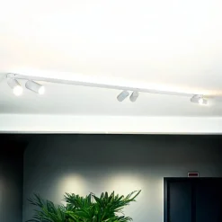 Outlet Nowodvorski Deckenstrahler Weiß 200 cm lang 6-flammig GU10 verstellbar