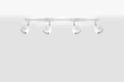 Sollux Deckenstrahler Weiß 80 cm lang Retro FAVONIA Aufbau* Deckenleuchten|Flurlampen