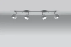 Sollux Deckenstrahler Weiß 80 cm lang Retro FAVONIA Aufbau* Deckenleuchten|Flurlampen