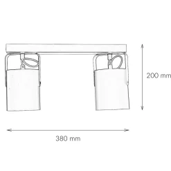 Easylight Deckenstrahler Weiß 2 flmg E27* Deckenleuchten|Flurlampen