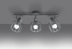 Sollux Deckenstrahler Weiß E14 3-flammig Metall Retro TISTA* Deckenleuchten|Flurlampen