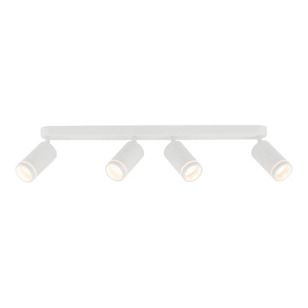 TK Lighting Deckenstrahler Weiß 4-flammig 74 cm lang Metall GU10* Deckenleuchten|Flurlampen